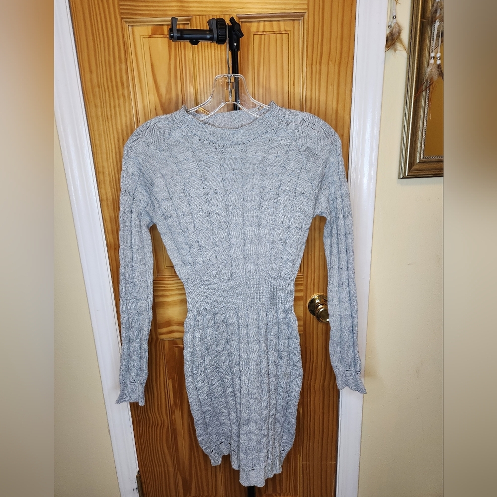 Gray Knit Dress